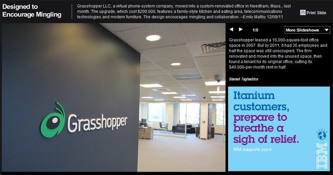 Grasshopper is the Wall Street Journal's Workplace of the Week!